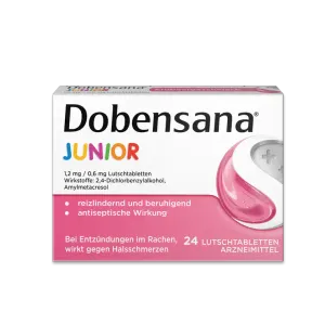 Dobensana Junior Lutschtabletten, Erdbeergeschmack, 24 Stück