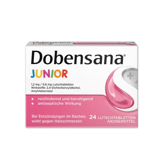 Dobensana Junior Lutschtabletten, Erdbeergeschmack, 24 Stück